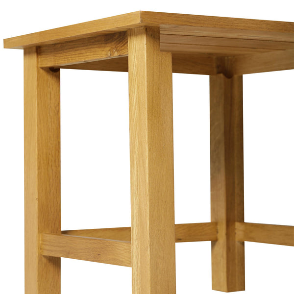 Set di 3 Tavolini Sgabelli ad Incastro Stile Rustico in Legno Naturale online