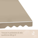Tenda da Sole Avvolgibile a Parete a Caduta Impermeabile Beige 180x70 cm 
