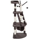 Albero Tiragraffi per Gatti a 3 Livelli con Piattaforme Scale Crema marrone 48x48x121 cm 