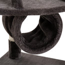 Albero Tiragraffi per Gatti a 3 Livelli con Piattaforme Scale Crema marrone 48x48x121 cm 