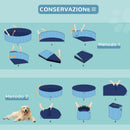 Piscina per Animali Domestici in Plastica Bordo Stabile 120x30 cm Blu 