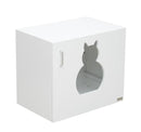 Lettiera per Gatti in MDF Bianco 63x53.5x41 cm 
