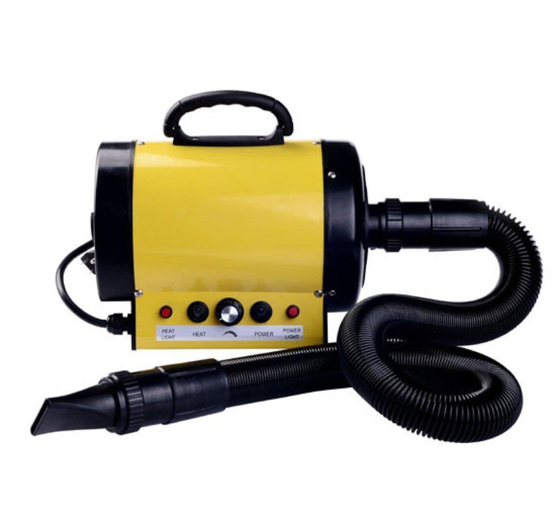 Phon per Animali Domestici 2400W Velocità e Temperatura Regolabili Giallo 