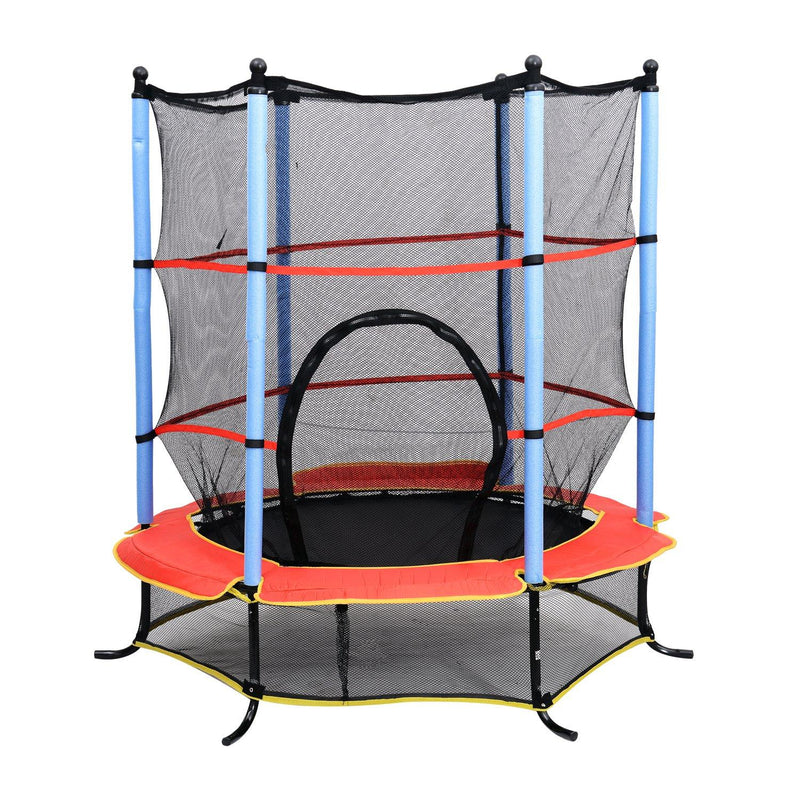 Trampolino Tappeto Elastico per Bambini Ø140 cm con Rete di Sicurezza 