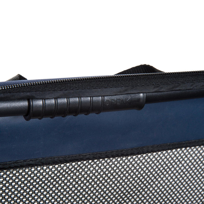 Trasportino Pieghevole per Cani e Gatti Blu nero 60x42x42 cm 