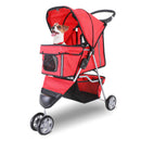 Passeggino per Cani Rosso 75x45x97 cm 