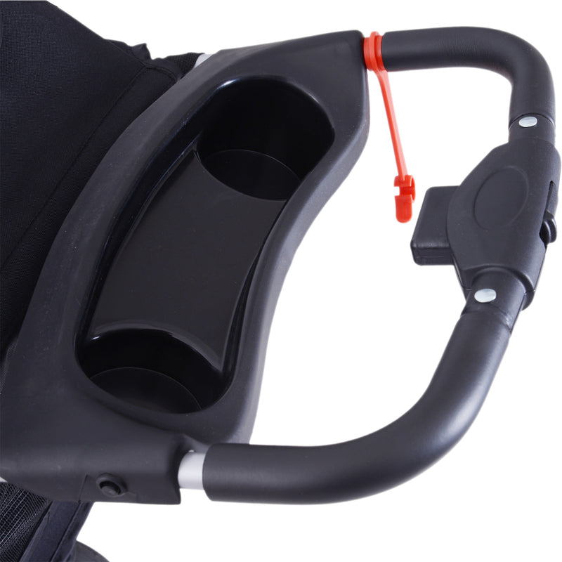 Passeggino per Cani Pieghevole Nero 77x47x101 cm 