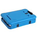 Gabbia Pieghevole per Animali Domestici in Plastica e Acciaio Blu 68x46x53 cm 