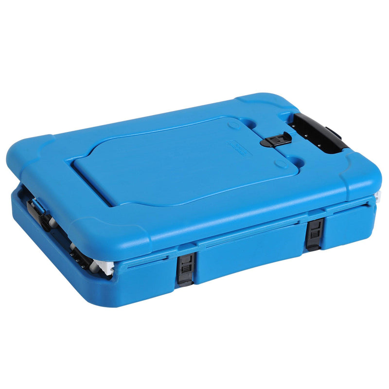 Gabbia Pieghevole per Animali Domestici in Plastica e Acciaio Blu 68x46x53 cm 