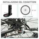 Rimorchio per Cani da Bicicletta Azzurro e Nero 130x90x110 cm 