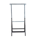 Set 2 Cavalletti da Lavoro Pieghevoli Telescopici Altezza Regolabile in Tubi d'Acciaio 