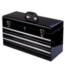 Cassetta Porta Attrezzi da Officina in Metallo Nero 54x22x29 cm 