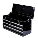 Cassetta Porta Attrezzi da Officina in Metallo Nero 54x22x29 cm 