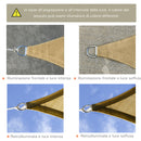 Tenda Vela da Giardino 4x6m in PE Sabbia 