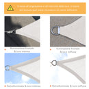 Tenda Vela da Giardino 4x6m in PE Crema 