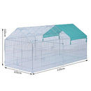 Recinto per Roditori da Esterno in Metallo 220x103x103 cm 