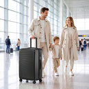Valigia Rigida Grande 103 L 77x50x30 cm Espandibile con 4 Ruote Girevoli e Angoli Protettivi in ABS Nero      