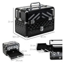 Valigetta per Estetista Make Up Trucchi 30x18,5x22 cm  Beauty Nero