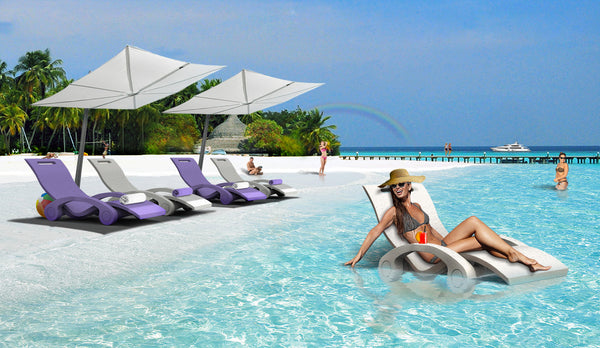 online Lettino Chaise Longue Galleggiante da Esterno Giardino Arkema Serendipity Arancio