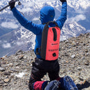 Sacca Impermeabile 20L in PVC con Custodia per Cellulare Nero e Rosso Ø25x61 cm 