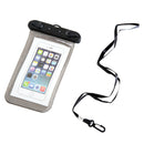 Sacca Impermeabile 20L in PVC con Custodia per Cellulare Nero e Rosso Ø25x61 cm 