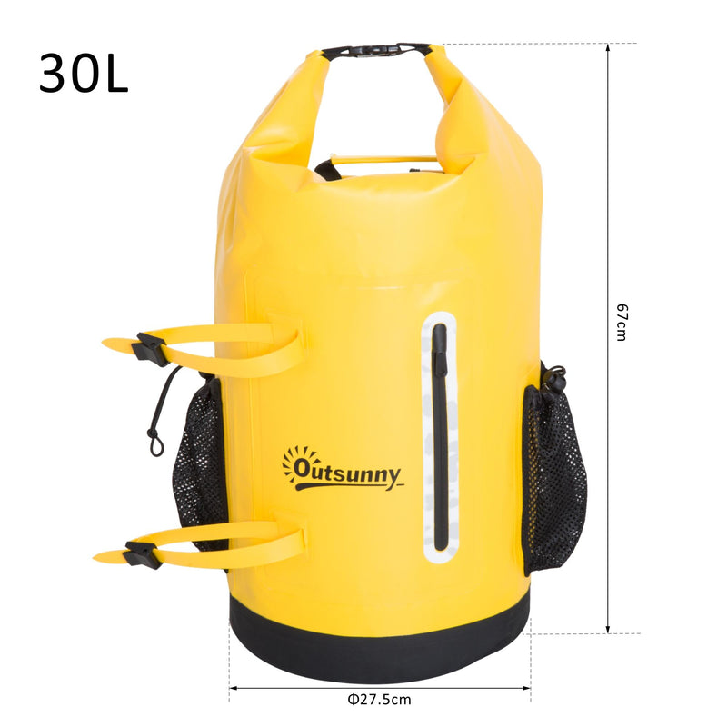 Borsa Zaino Impermeabile Multifunzionale Ideale per Outdoor Giallo 30L 