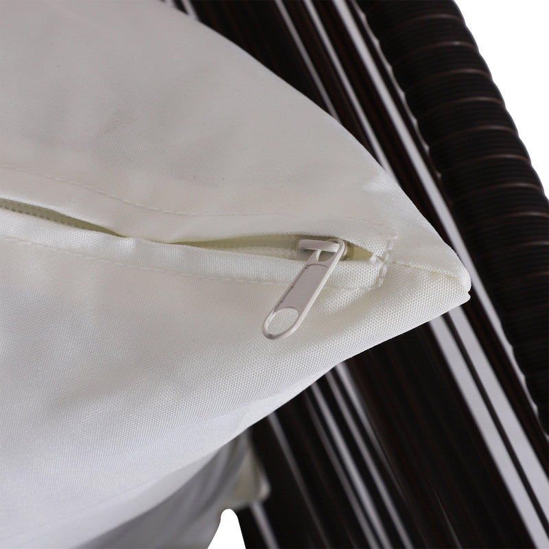 Set di 2 Braccioli di Ricambio in Rattan Sintetico Marrone 63x60x6 cm 