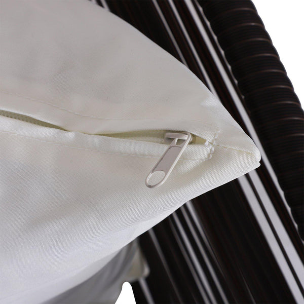 acquista Set di 2 Braccioli di Ricambio in Rattan Sintetico Marrone 63x60x6 cm