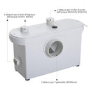 Trituratore per WC 600W in Polipropilene Bianco 51x21x31 cm 