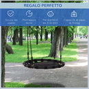 Altalena a Nido da Giardino per Bambini Nero Diametro 60 cm 