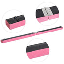 Trave da Ginnastica Allenamento Equilibrio Pieghevole in Legno Rosa 210x10x6.5 cm 