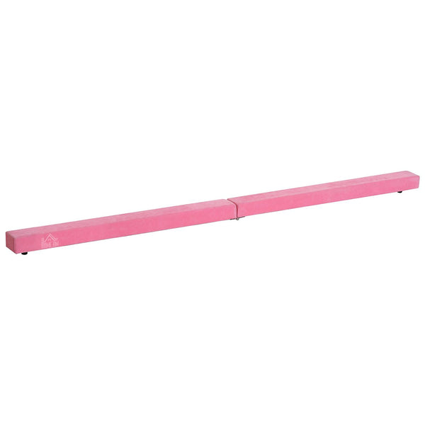 Trave da Ginnastica Allenamento Equilibrio Pieghevole in Legno Rosa 210x10x6.5 cm prezzo