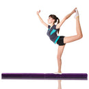Trave da Ginnastica per Allenamento Imbottita in Legno Viola 240x10x6.5 cm 