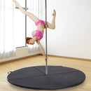 Tappetino Protettivo per Pole Dance Pieghevole e Antiscivolo Spessore 5 cm Nero Ø150 cm Soozier