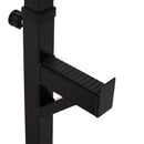 Supporto Bilanciere Altezza Regolabile in Acciaio Nero 77-122x66x103-163 cm 