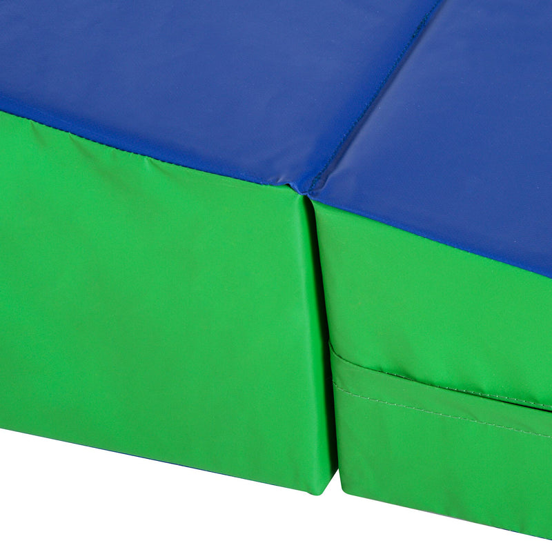 Materasso Training Pieghevole per Fitness Ginnastica Artistica Blu verde 180x90x40 cm 