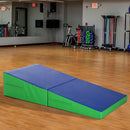 Materasso Training Pieghevole per Fitness Ginnastica Artistica Blu verde 180x90x40 cm 