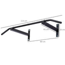 Barra Trazioni a Muro con Struttura in Acciaio 116x43x20 cm 