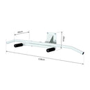 Barra Trazioni da Muro e Parete Multifunzionale 118x44x20 cm Bianco 