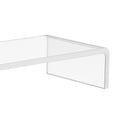 Supporto per monitor computer TV supporto per schermi in vetro acrilico trasparente 53x19x9 cm 