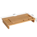 Supporto per Monitor PC in Bambù Naturale 60x30x8.5 cm 
