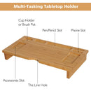 Supporto per Monitor PC in Bambù Naturale 60x30x8.5 cm 