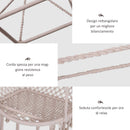 Amaca Sedia Sospesa ad Altalena in Legno e Corda di Cotone Beige 80x140 cm 