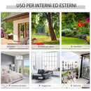 Amaca Sedia Sospesa ad Altalena in Legno e Corda di Cotone Beige 80x140 cm 