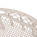 Amaca Sedia Sospesa ad Altalena in Legno e Corda di Cotone Beige 80x140 cm 