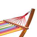 Amaca in Tessuto a Righe Colorato con Supporto in Legno 3.15x1x1.1m 