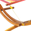 Amaca in Tessuto a Righe Colorato con Supporto in Legno 3.15x1x1.1m 