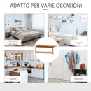 Attaccapanni a Parete Mensola Appendiabiti in Bambù 50x17x20 cm 