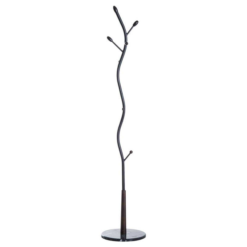 Appendiabiti da Terra Attaccapanni Modello Albero con Foglie 185 cm Nero 