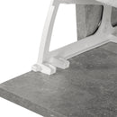 Mobile Guardaroba per Ingresso con Specchio Appendiabiti e Scarpiera Regolabile Grigio cemento 90x22x116 cm 